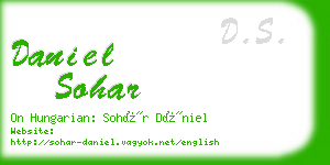 daniel sohar business card